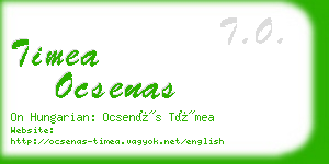 timea ocsenas business card